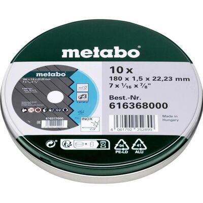 Metabo 10 Trennscheiben - SP 180x1,5x22,23 Inox - 10 Stück Metabo 10 Trennscheiben - SP 180x1,5x22,23 Inox - 10 Stück