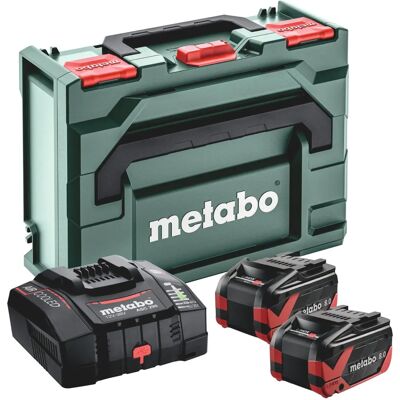 Set di batterie Metabo 18V con 2x 8.0 Ah LiHDX, Caricabatterie, Box Set di batterie Metabo 18V con 2x 8.0 Ah LiHDX, Caricabatterie, Box