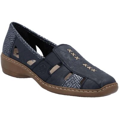 Rieker Blue Elasticated Shoes - Shoes Rieker Blue Elasticated Shoes - Shoes