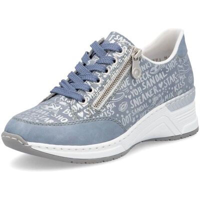 RIEKER Damen Blau Metallic Turnschuhe - Sneaker RIEKER Damen Blau Metallic Turnschuhe - Sneaker