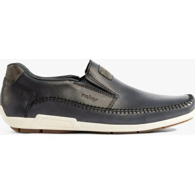 Rieker 09053-14 Heren Schoenen - Blauw - Wijd - Casual Rieker 09053-14 Heren Schoenen - Blauw - Wijd - Casual