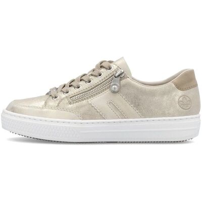 Rieker L5903-62 Beige Leer Sneakers - Sneakers Rieker L5903-62 Beige Leer Sneakers - Sneakers