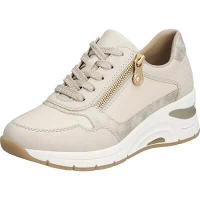 RIEKER Beiger Casual Sneaker mit Seitlichem Reißverschluss - Sneaker RIEKER Beiger Casual Sneaker mit Seitlichem Reißverschluss - Sneaker