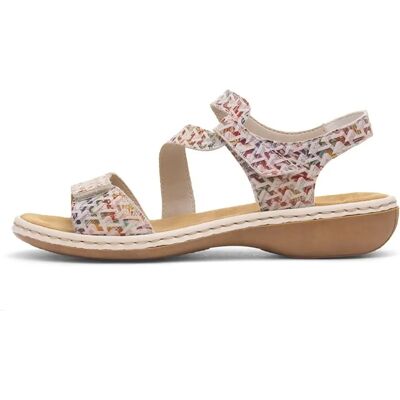 Sandali Regolabili in Pelle Multicolore Rieker Sandali Regolabili in Pelle Multicolore Rieker