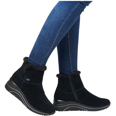 Remonte - D0T76-00 - Schwarz - Veloursleder - Boots Remonte - D0T76-00 - Schwarz - Veloursleder - Boots