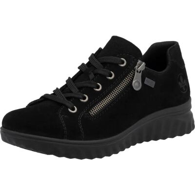 Rieker 59000-00 Black Suede Zip Shoes - Shoes Rieker 59000-00 Black Suede Zip Shoes - Shoes