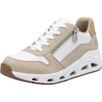 Rieker Beige Blanc Chaussures - Publicité Rieker Beige Blanc Chaussures - Publicité
