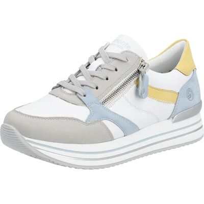 Remonte Witte Lederen Sneakers - Schoenen Remonte Witte Lederen Sneakers - Schoenen
