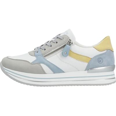 Remonte Witte Lederen Sneakers - Sneakers Remonte Witte Lederen Sneakers - Sneakers
