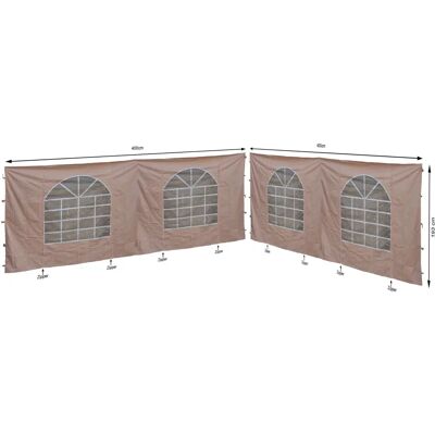 QUICK STAR - 2 Pannelli laterali per padiglione Sahara 4x4m - Beige QUICK STAR - 2 Pannelli laterali per padiglione Sahara 4x4m - Beige