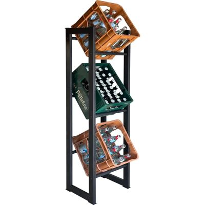 Quick Star Griglia metallica 39x30x140cm per 3 scatole di bevande - Scaffale di stoccaggio Quick Star Griglia metallica 39x30x140cm per 3 scatole di bevande - Scaffale di stoccaggio