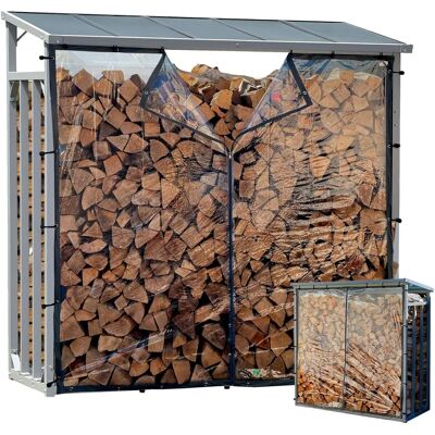 Riparo in alluminio per legna 143x70x145cm Riparo in alluminio per legna 143x70x145cm