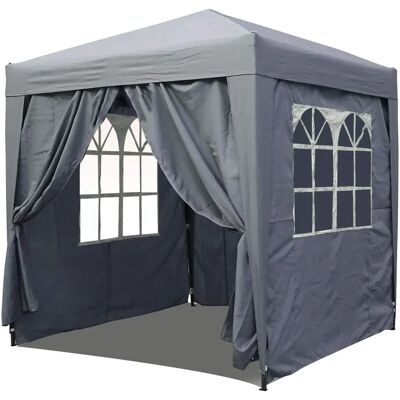 Pavillon pop-up Quick Star 2x2m Gris - Tente Événement - Publicité Pavillon pop-up Quick Star 2x2m Gris - Tente Événement - Publicité