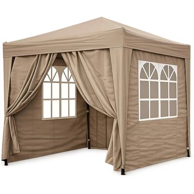 QUICK-STAR Gazebo da Giardino Pieghevole Pop-Up 2x2m Beige - Gazebo da Giardino QUICK-STAR Gazebo da Giardino Pieghevole Pop-Up 2x2m Beige - Gazebo da Giardino