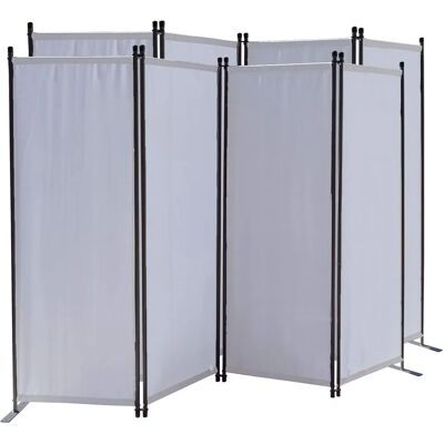 Quick-Star - 2-Pieza 220x165 cm - Blanco - Separador de estancias Quick-Star - 2-Pieza 220x165 cm - Blanco - Separador de estancias