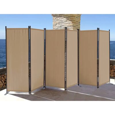 QUICK STAR Paravento 340 x 165 cm Beige - Parete divisoria privacy QUICK STAR Paravento 340 x 165 cm Beige - Parete divisoria privacy