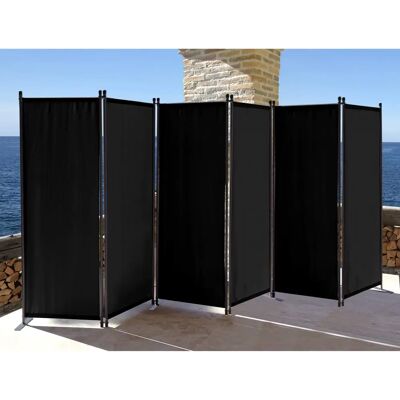 Quick-star 340x165cm Divisor de habitación Plegable Negro Quick-star 340x165cm Divisor de habitación Plegable Negro