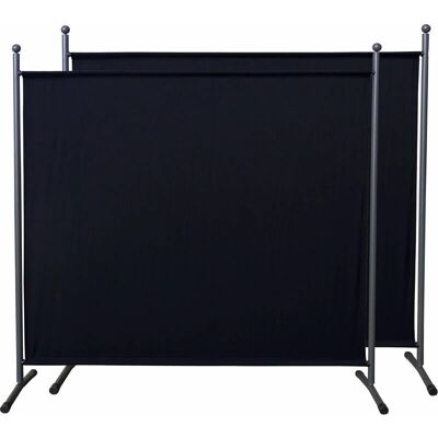 Quick Star Biombo 2 pezzi 180x178 cm Nero divisorio Quick Star Biombo 2 pezzi 180x178 cm Nero divisorio
