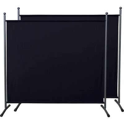 Quick Star Biombo 2-pieza 180x178 cm Negro Pared divisoria Quick Star Biombo 2-pieza 180x178 cm Negro Pared divisoria