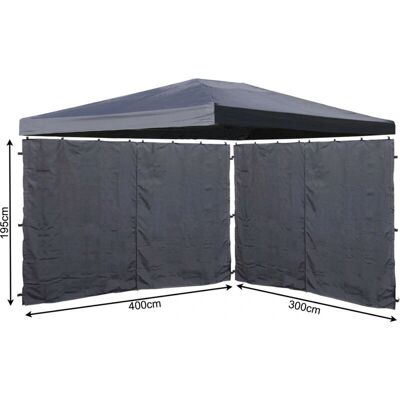Quick Star - 3x4m - Anthracite - Kit de remplacement toit gazebo - Publicité Quick Star - 3x4m - Anthracite - Kit de remplacement toit gazebo - Publicité