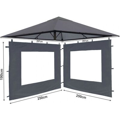 Quick Star - 3x3m - Grigio - Set tetto gazebo Quick Star - 3x3m - Grigio - Set tetto gazebo