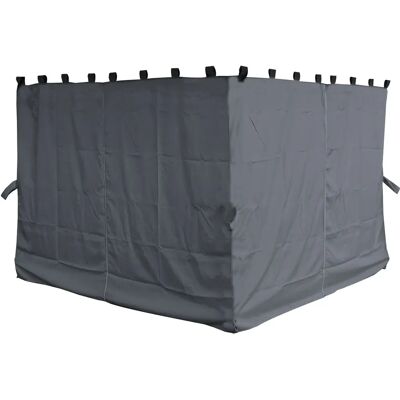 QUICK STAR Nizza - 4 Paneles laterales con cremalleras - Gris QUICK STAR Nizza - 4 Paneles laterales con cremalleras - Gris