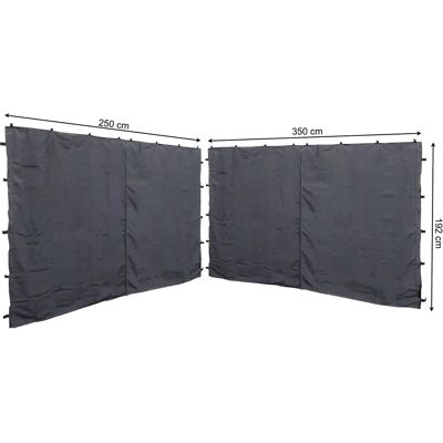 QUICK STAR Pavillon Seitenwand - Dunkelgrau - 2 Paneele QUICK STAR Pavillon Seitenwand - Dunkelgrau - 2 Paneele