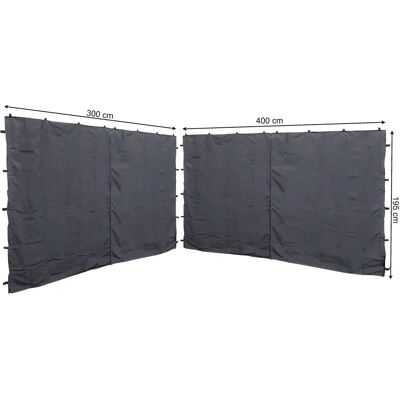 Painéis laterais QUICK STAR - Kit com 2 - Antracite Painéis laterais QUICK STAR - Kit com 2 - Antracite