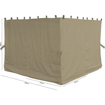 Quick Star Firenze Pareti laterali - 4 Pannelli Beige Quick Star Firenze Pareti laterali - 4 Pannelli Beige