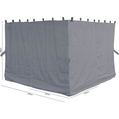 Quick Star - 4 Paneles Laterales - Gris RAL 7001 Quick Star - 4 Paneles Laterales - Gris RAL 7001