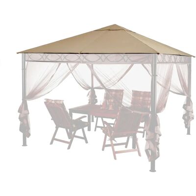 Quick-star Toit de Pavillon de Jardin - 3x3m Beige - Publicité Quick-star Toit de Pavillon de Jardin - 3x3m Beige - Publicité