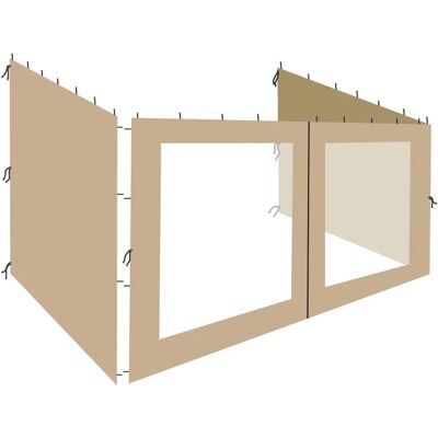 Panneau latéral de pavillon QUICK STAR - Jardin, Beige, 300x400 cm - Publicité Panneau latéral de pavillon QUICK STAR - Jardin, Beige, 300x400 cm - Publicité