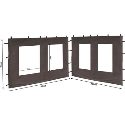 QUICK STAR 2 Pannelli laterali - Antracite - Padiglione 3x3m QUICK STAR 2 Pannelli laterali - Antracite - Padiglione 3x3m