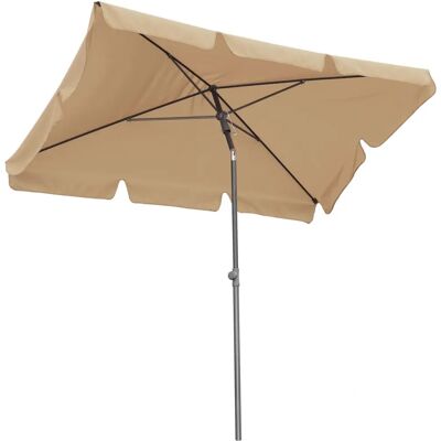 QUICK STAR Parasol de plage rectangulaire - beige - Publicité QUICK STAR Parasol de plage rectangulaire - beige - Publicité