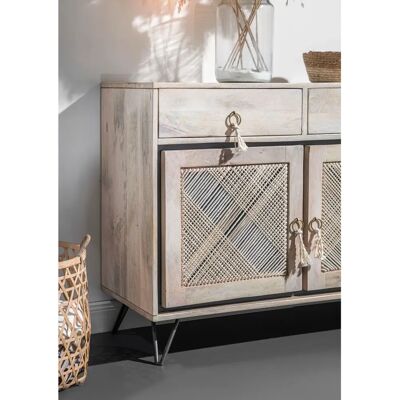 GUTMANN FACTORY Sideboard - Mango Holz, 3 Türen, 3 Schubladen GUTMANN FACTORY Sideboard - Mango Holz, 3 Türen, 3 Schubladen