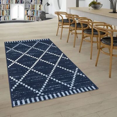 PACO HOME Kortrijk 742 - Tappeto Blu per Interno e Esterno PACO HOME Kortrijk 742 - Tappeto Blu per Interno e Esterno