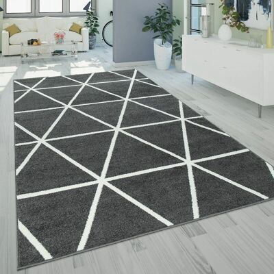 PACO HOME Modell 60x100cm Kurzer Flor Geometrischer Teppich - Teppich PACO HOME Modell 60x100cm Kurzer Flor Geometrischer Teppich - Teppich