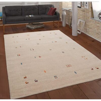 Paco Home - Alfombra de Lana Étnica Geométrica Hecha a Mano - 160x230 cm Paco Home - Alfombra de Lana Étnica Geométrica Hecha a Mano - 160x230 cm