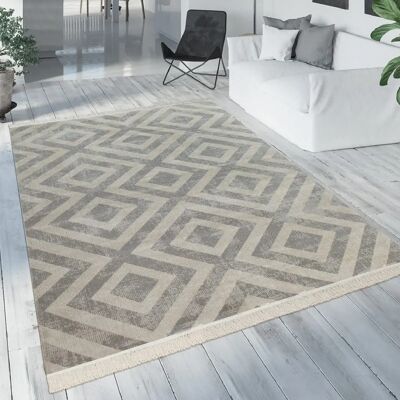 Tappeto Grigio a Diamanti PACO HOME - Interno/Esterno 60x100 cm Tappeto Grigio a Diamanti PACO HOME - Interno/Esterno 60x100 cm