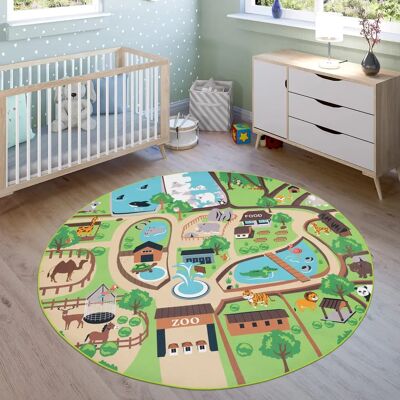 Tappeto bambini PACO HOME Bino 563 - Circolare 160cm Motivo strada Tappeto bambini PACO HOME Bino 563 - Circolare 160cm Motivo strada