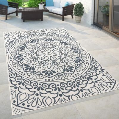 Tappeto Blu Geometrico PACO HOME - Interni/Esterni 120x170cm Tappeto Blu Geometrico PACO HOME - Interni/Esterni 120x170cm