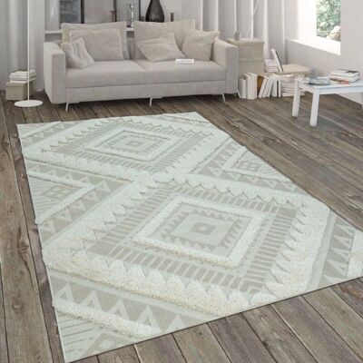 Tapis Ethnique Beige pour Intérieur et Extérieur - PACO HOME - Publicité Tapis Ethnique Beige pour Intérieur et Extérieur - PACO HOME - Publicité