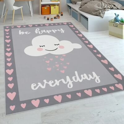 Tappeto per bambini rosa PACO HOME - Citazioni e Nuvole Tappeto per bambini rosa PACO HOME - Citazioni e Nuvole