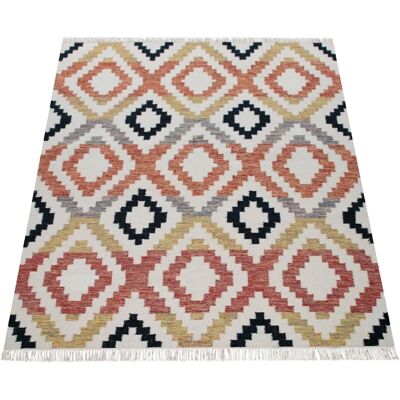 PACO HOME Alfombra Boho Tejida a Mano Multicolor - 140x200 cm - Alfombra PACO HOME Alfombra Boho Tejida a Mano Multicolor - 140x200 cm - Alfombra