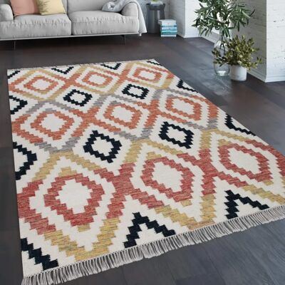 PACO HOME - Handgewebter Boho-Teppich 200x300cm - Geometrisches Muster PACO HOME - Handgewebter Boho-Teppich 200x300cm - Geometrisches Muster