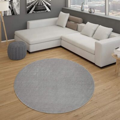 PACO HOME Porto 890 Teppich - Einfarbig, Ø 120cm, Kurzflor PACO HOME Porto 890 Teppich - Einfarbig, Ø 120cm, Kurzflor
