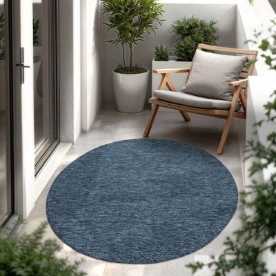 Alfombra Redonda Azul Paco Home - Interior y Exterior Alfombra Redonda Azul Paco Home - Interior y Exterior