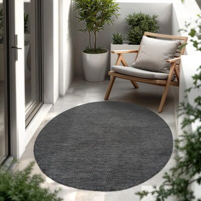 Paco Home - Teppich - ø 120 cm - Anthrazit Paco Home - Teppich - ø 120 cm - Anthrazit
