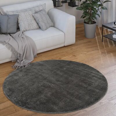 Tappeto Circolare Grigio Scuro Paco Home - Tappeto Tappeto Circolare Grigio Scuro Paco Home - Tappeto