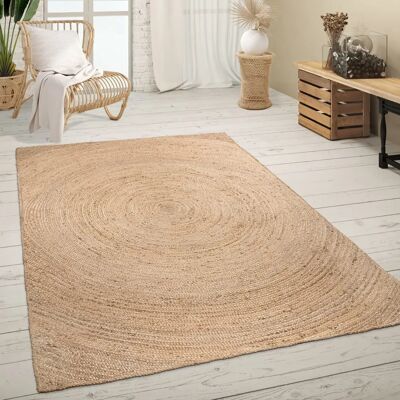 PACO HOME Skive 687 - Tappeto in Juta Fatto a Mano - Fibra Naturale - Resistente PACO HOME Skive 687 - Tappeto in Juta Fatto a Mano - Fibra Naturale - Resistente